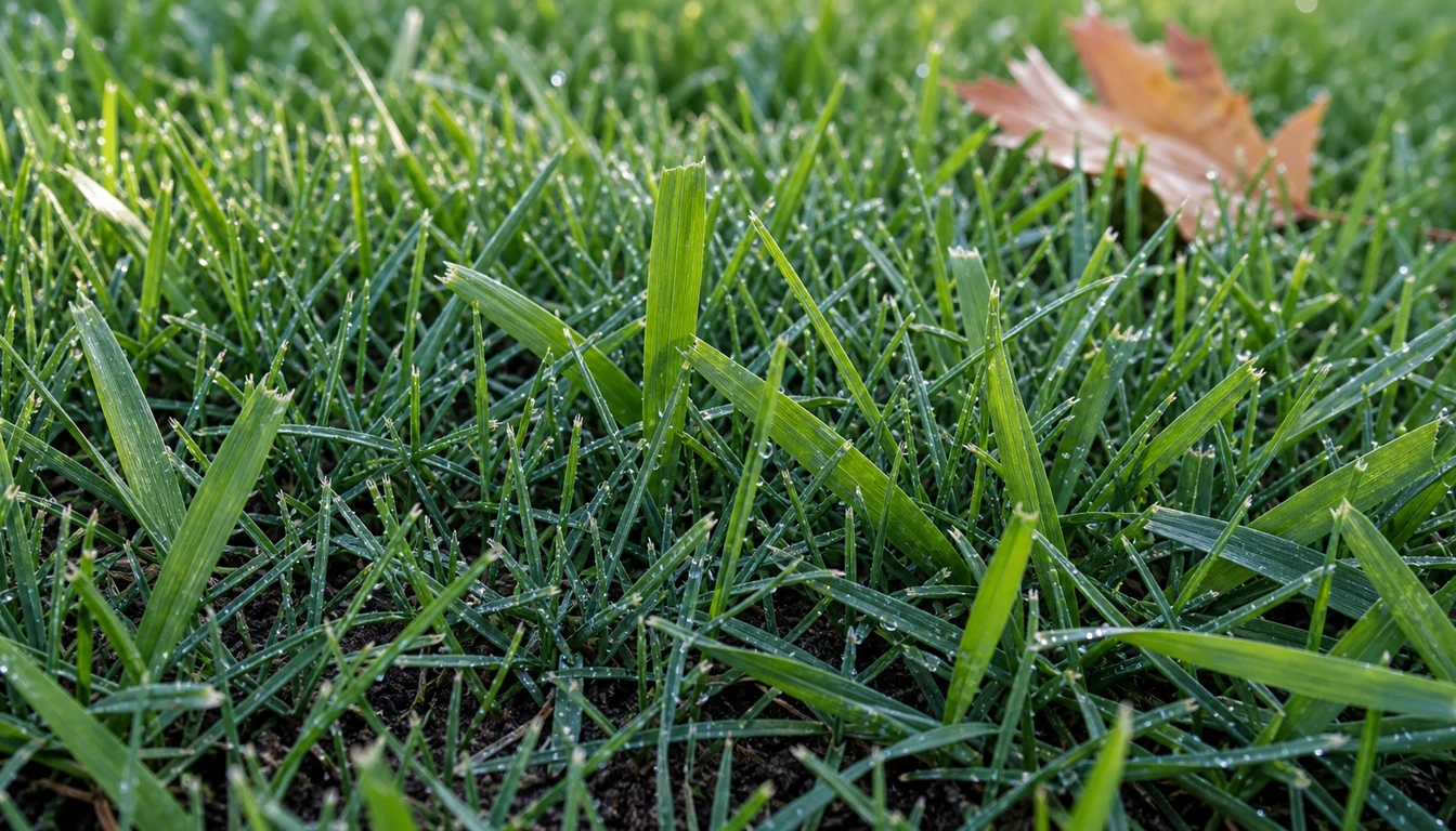 close up of michigan cool season lawn grass mix