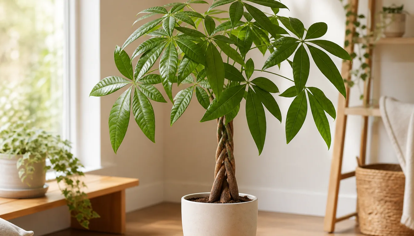 Money Tree houseplant in a pot