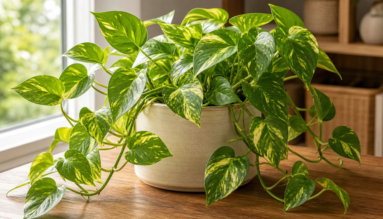 Pothos houseplant in a pot