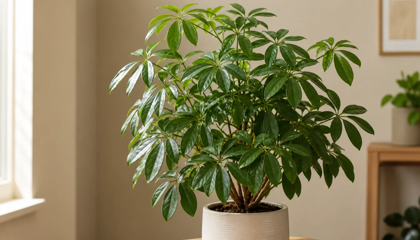 Schefflera houseplant in a pot