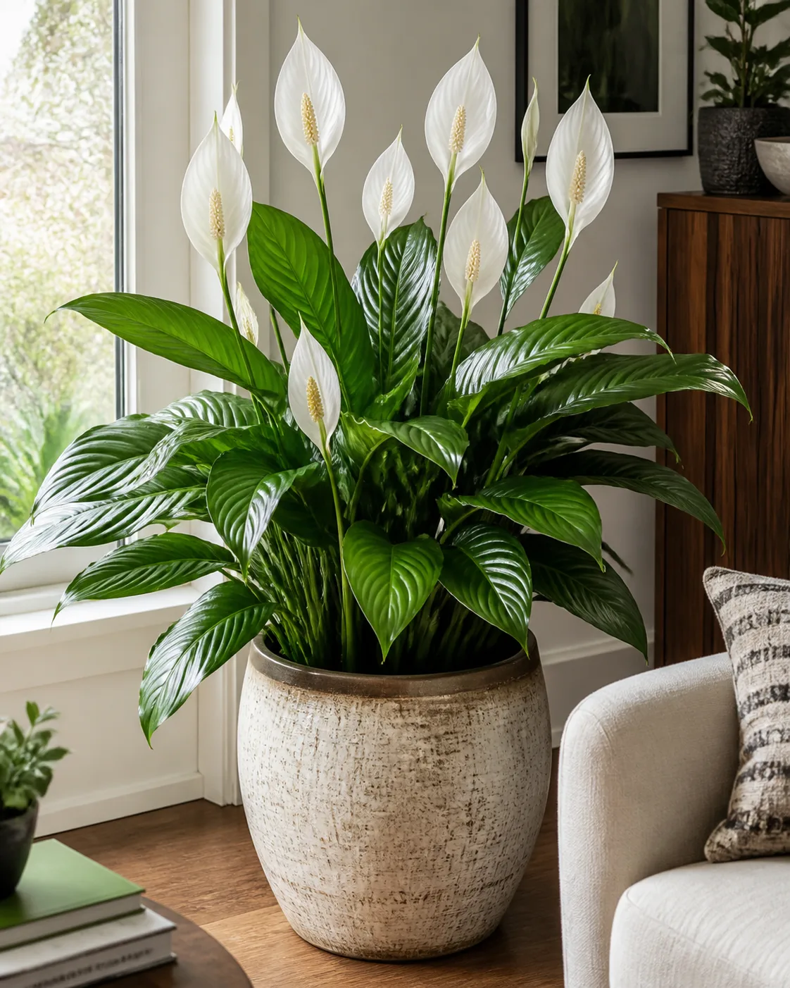 Spathiphyllum plant