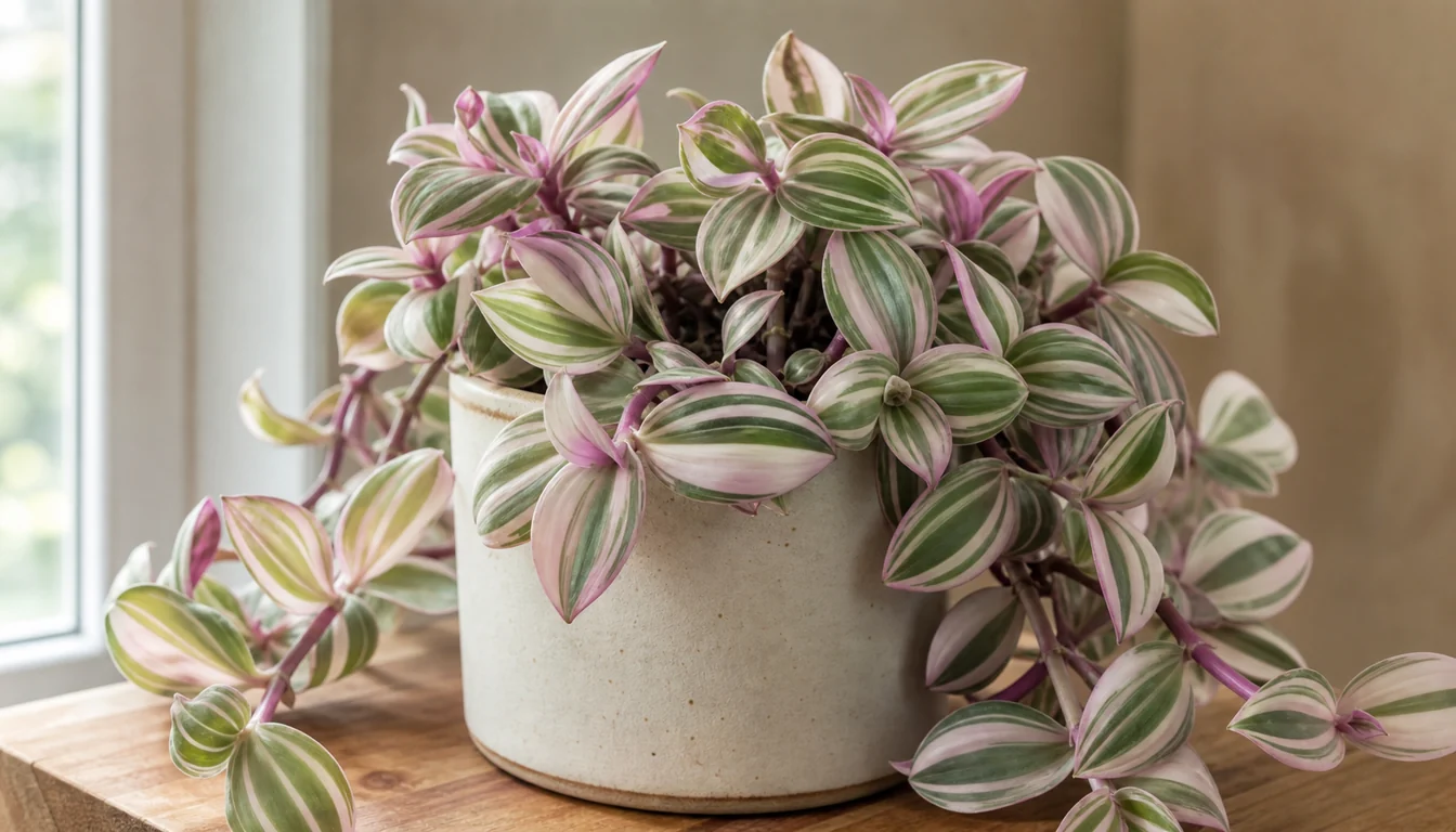Tradescantia Nanouk houseplant in a pot